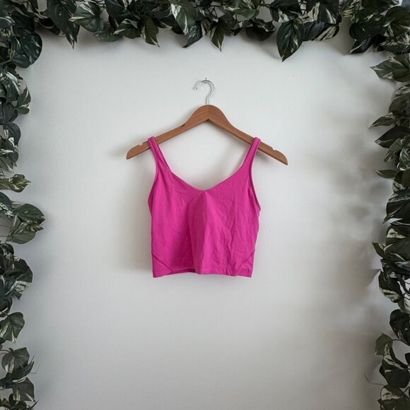 Lululemon Athletic Align Crop Nulu Tank Top Sonic Pink Women’s Size 6 - Picture 1 of 7